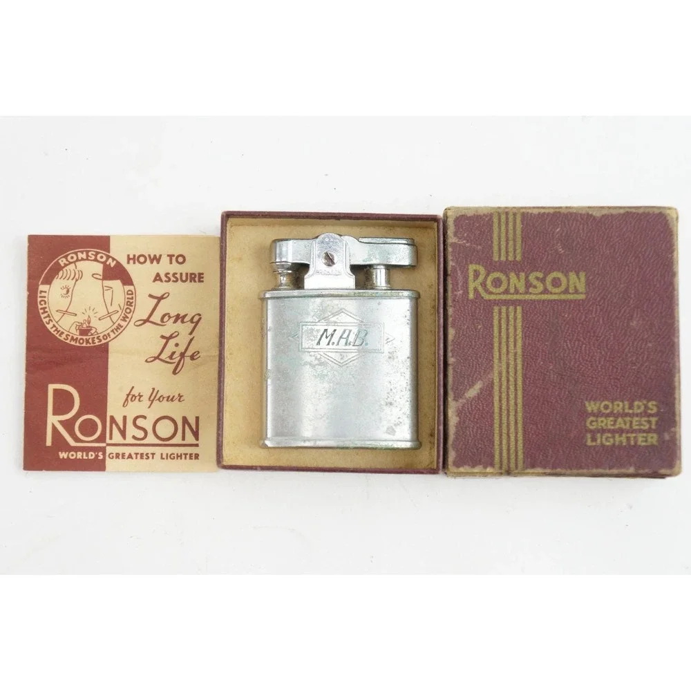 Ronson Princess Lighter Silver Chromium Butler Monogrammed Fair